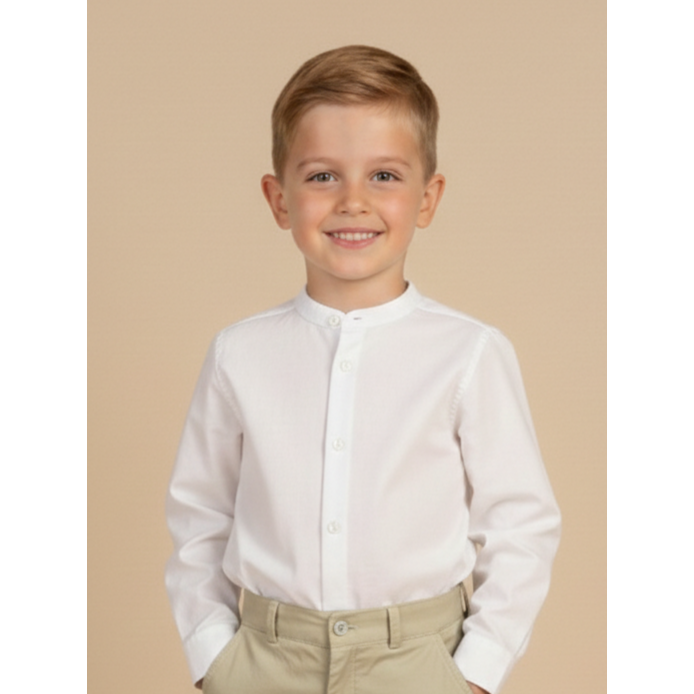 Camisa gola padre Branco