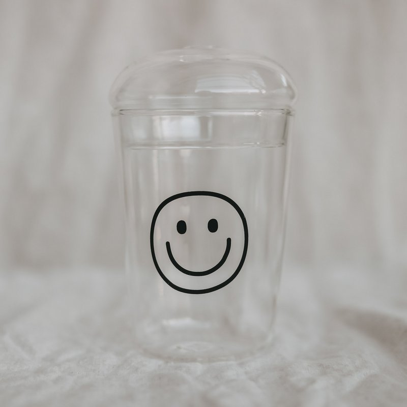 Trinkglas Smiley schwarz (VE = 6 Stk)