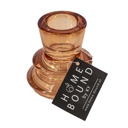 Glass tea holder orange
