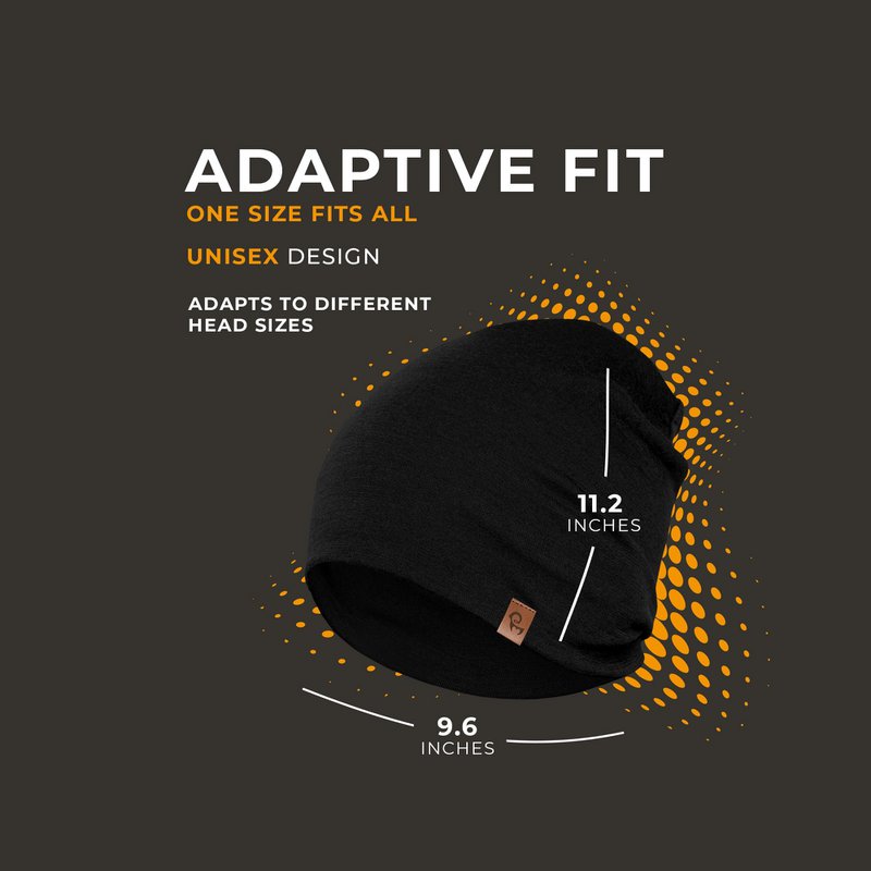 Women's Merino Beanie Hat Black