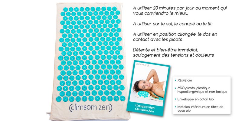 Akupressurmatte, 100 % Bio-Textilien CLIMSOM Zen