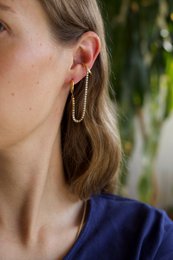 Chesil - Double Piercing Chain Earrings