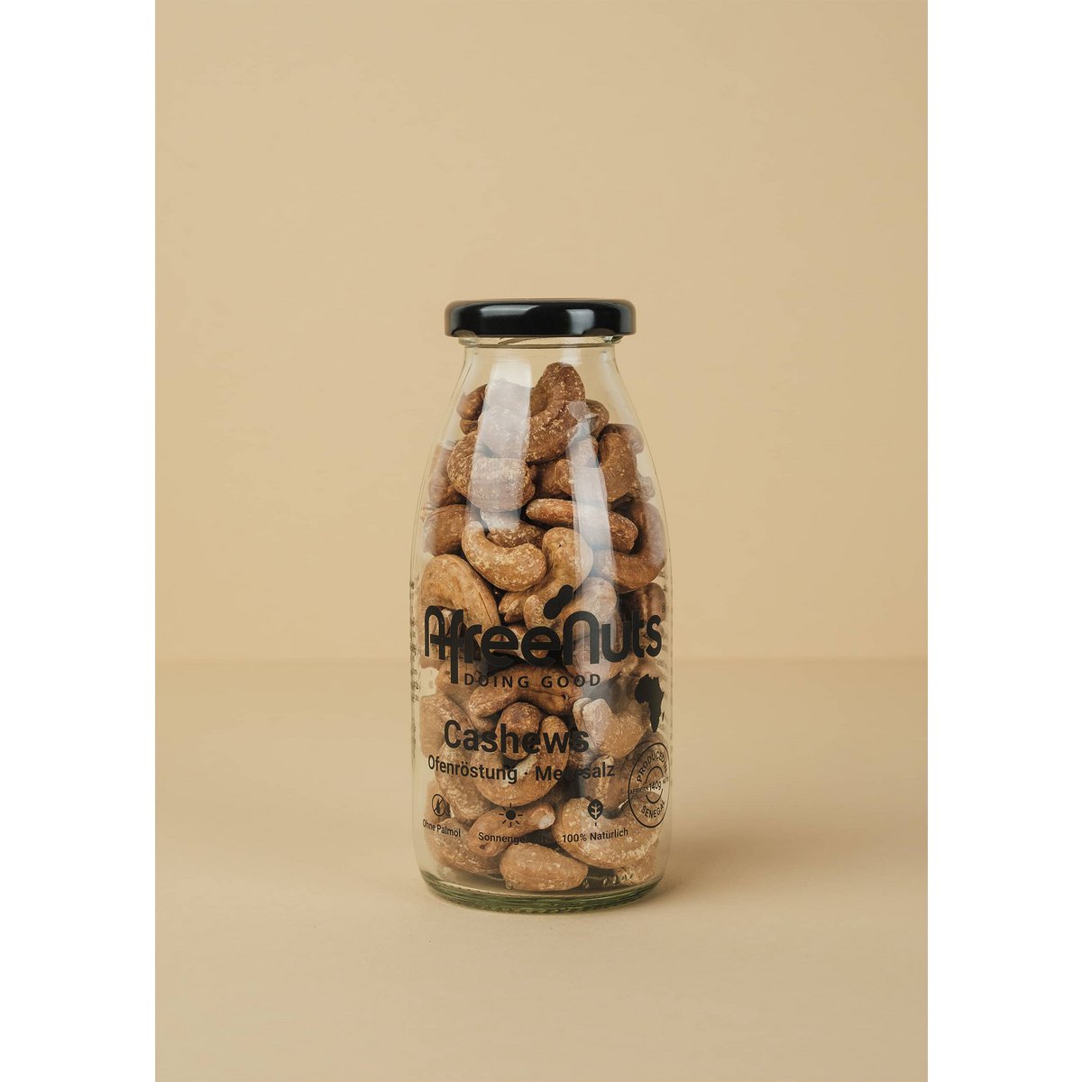 Premium Sun Coast Cashews FriendsBottle African Roast · Atlantic Sea SaltContents: 140g