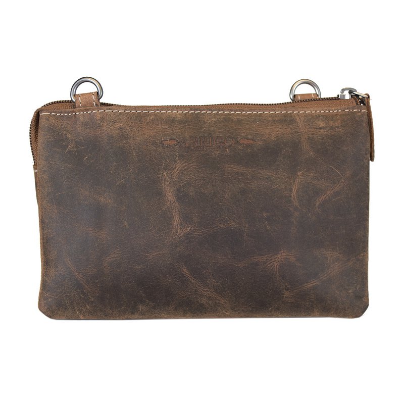 Skuldertaske I 3 farver Buffalo Læder - Festivaltaske - Lædertaske Lille - Crossbody taske til kvinder Læder - Str. L