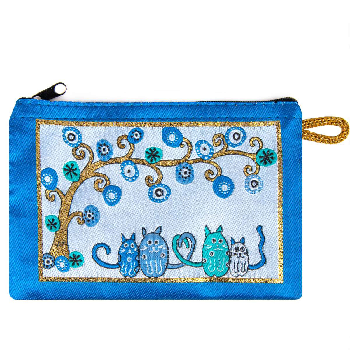 Klein zak met kattenmotief 2 - 10x15cm