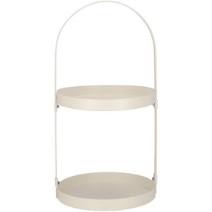Metall Etagere Erik rund, 2 Ebenen, D23cm, H45cm,
