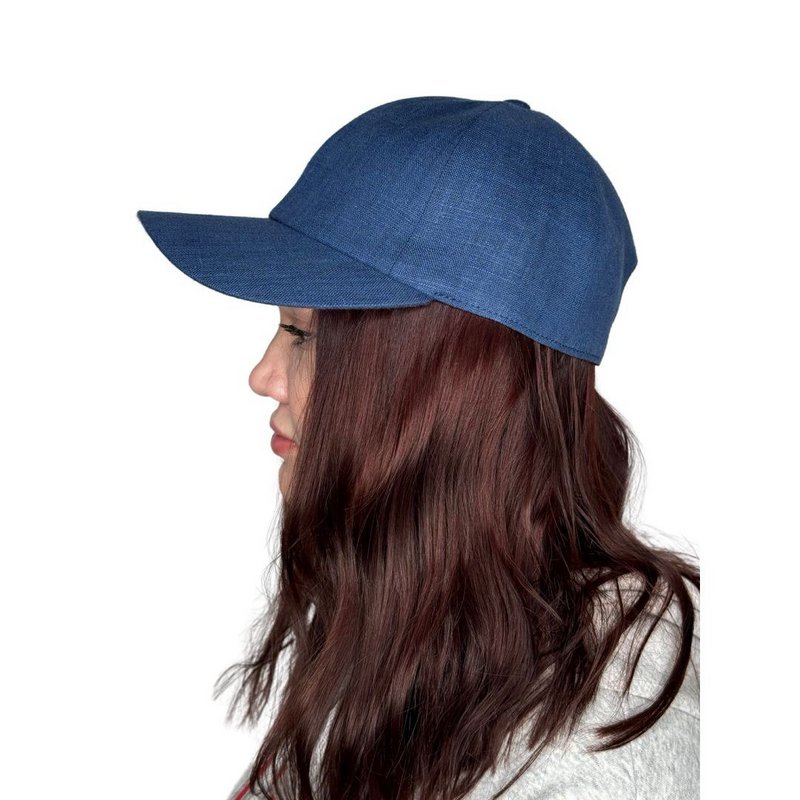 Gorra de béisbol de lino azul marino - Gorra minimalista refinada | Estructura blanda | Diseño de CacheMio®