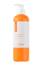  Orange and white pump bottle, hydrating toner, pumpkin extract, Korean skincare, barrier repair, 500ml liquid product.