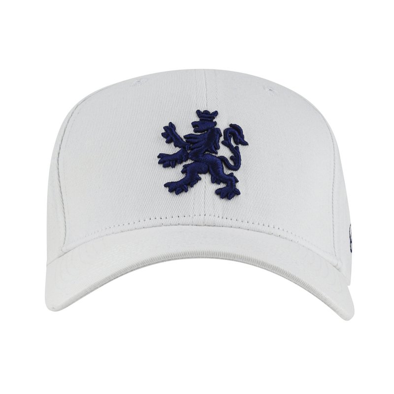 O.Leo Baseballkappe – Weiß – Blauer Löwe – Unisex