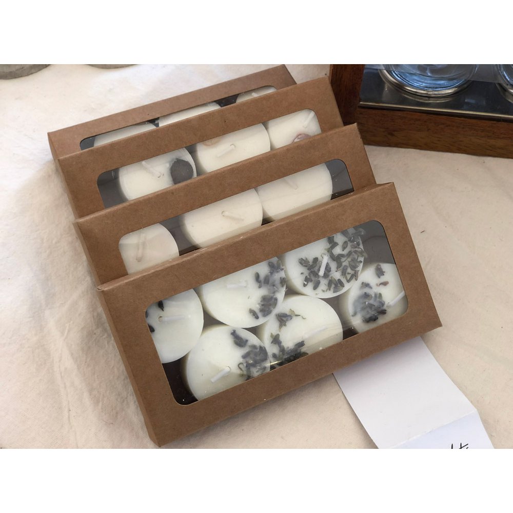 Tealights (scented or unscented)