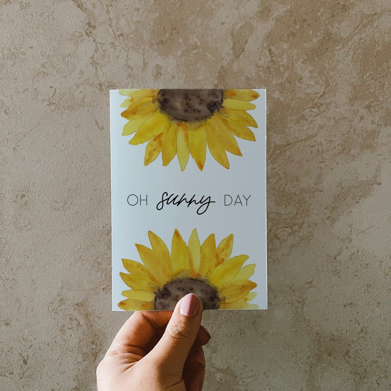 Ansichtkaart »zonnebloem«, DIN A6, gerecycled papier
