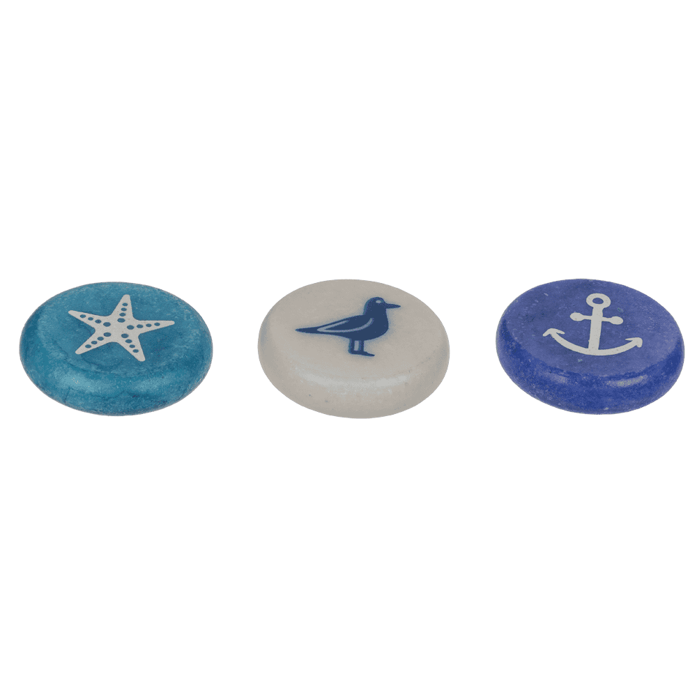 Printed marble stones, Maritime. 3,5 cm,