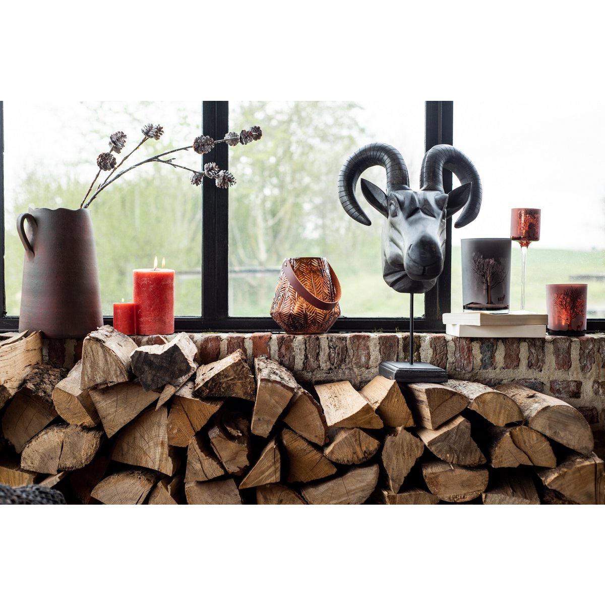 J-Line cylinderlys - brun - lille - 18U