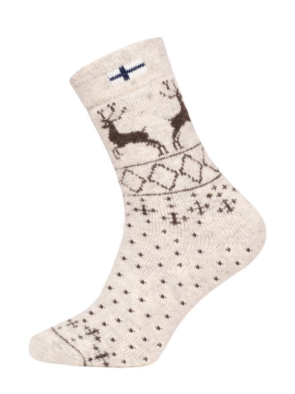 Ein Paar 80% Wollsocken Norwegen Flagge & Norweger Design
