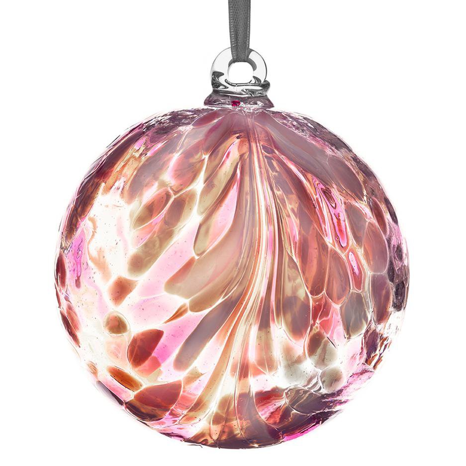 10cm Vriendschapsbal - Feather Design - Flamingo