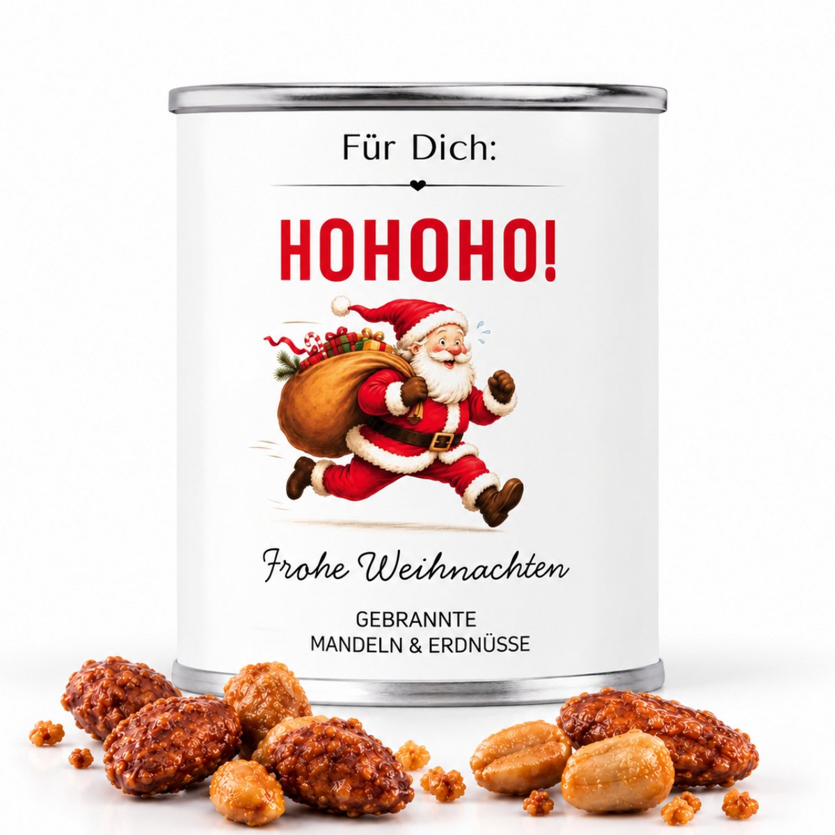 Almendras tostadas y maní “¡HOHOHO! – Feliz Navidad”