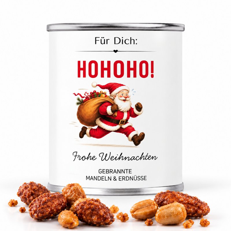 Almendras tostadas y maní “¡HOHOHO! – Feliz Navidad”