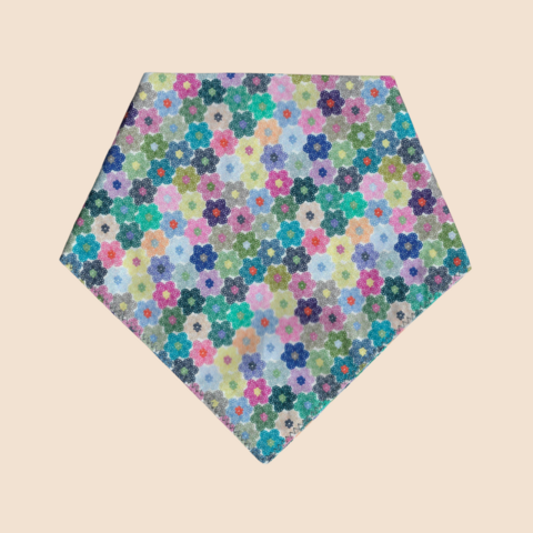 Santorini Garden Snap-on Bandana