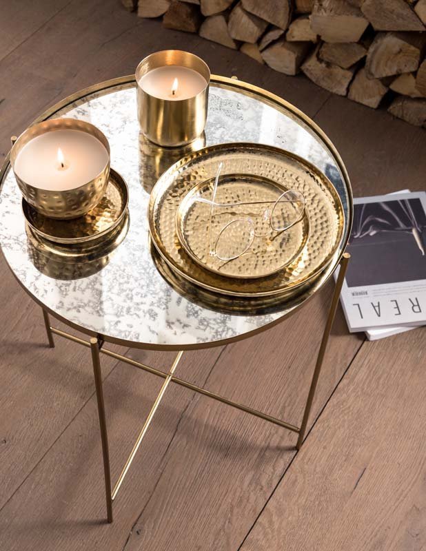 Plate Metal Gold 12cm