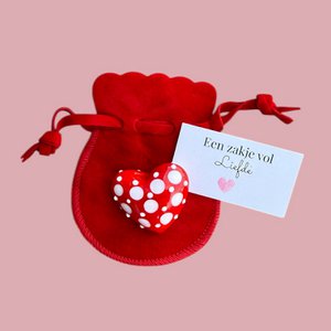Bag full of love glass heart