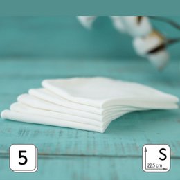 Mouchoirs en tissu, blanc, motif d'emballage StoffOS PUR ou BRANCHE DE COTON