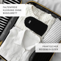LEBENLANG Steamer Dampfglätter Reise - Kompakt Faltbar & Inkl. Reise Set I Steam Iron Dampfbürste Dampfbügeleisen für Dampfglätten Bügeln im Urlaub I Hand Reisesteamer mini handheld Travel Steamers