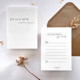 Voucher card for your favorite person