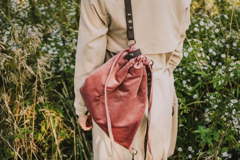 Backpack, bag from the Fluffy Puppy brand, Velour material, 16 colors, hand made!