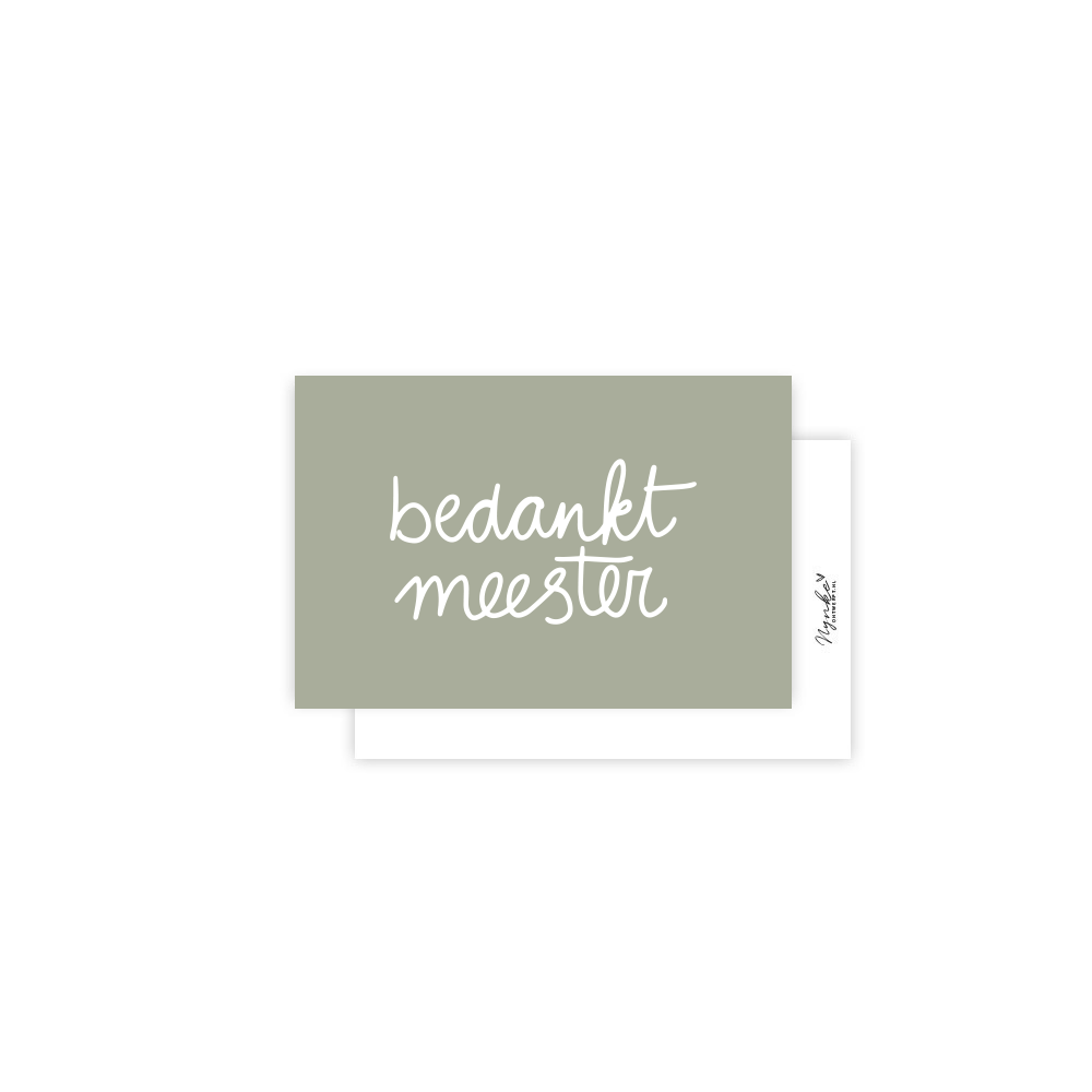 Mini card | Thank you master
