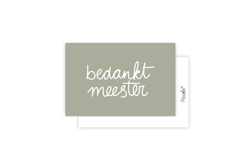 Mini card | Thank you master