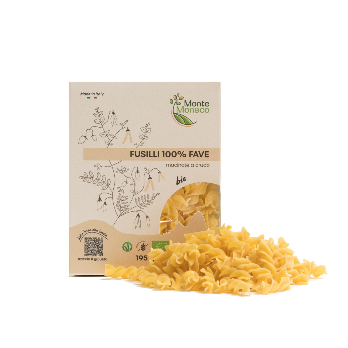 Fusilli 100% harina de frijol orgánica