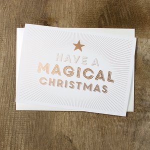 Magische kerstwenskaart (witte envelop)