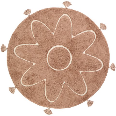YVA bohemian kindertapijt met pompons