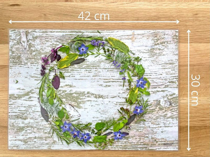Placemat placemat wasbaar 4 stuks bloemen en kruiden van Artipics plastic placemats 42x30 cm placemats shabby tafeldecoratie landelijke stijl tafelonderzetters gasten gast cadeau