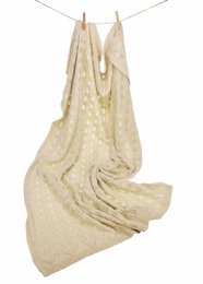 Coperta per bambini lavorata a maglia marrone 100% cotone