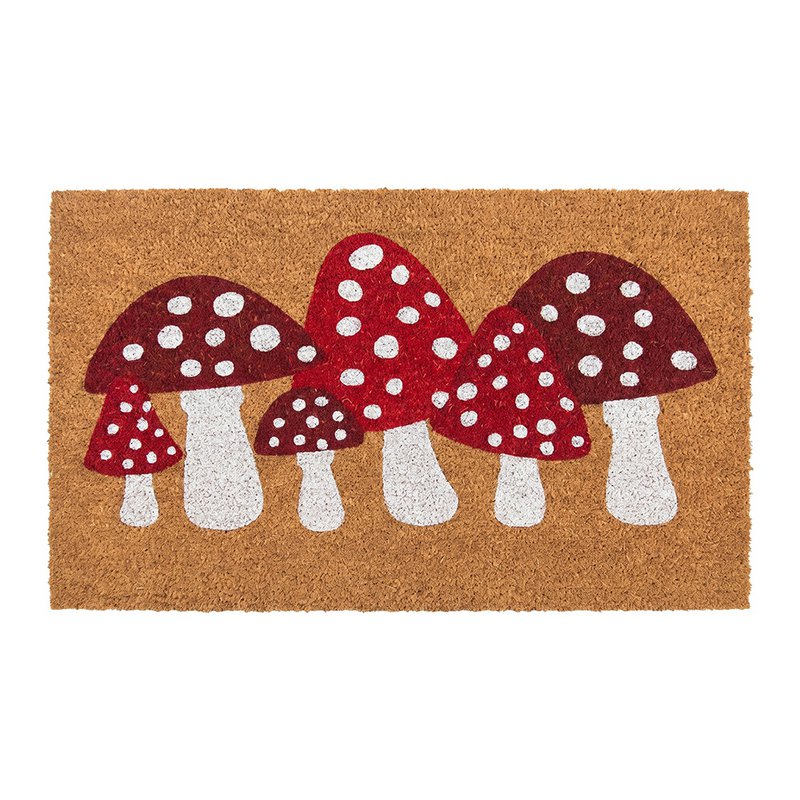 Deurmat Bruin Kokos Paddenstoelen