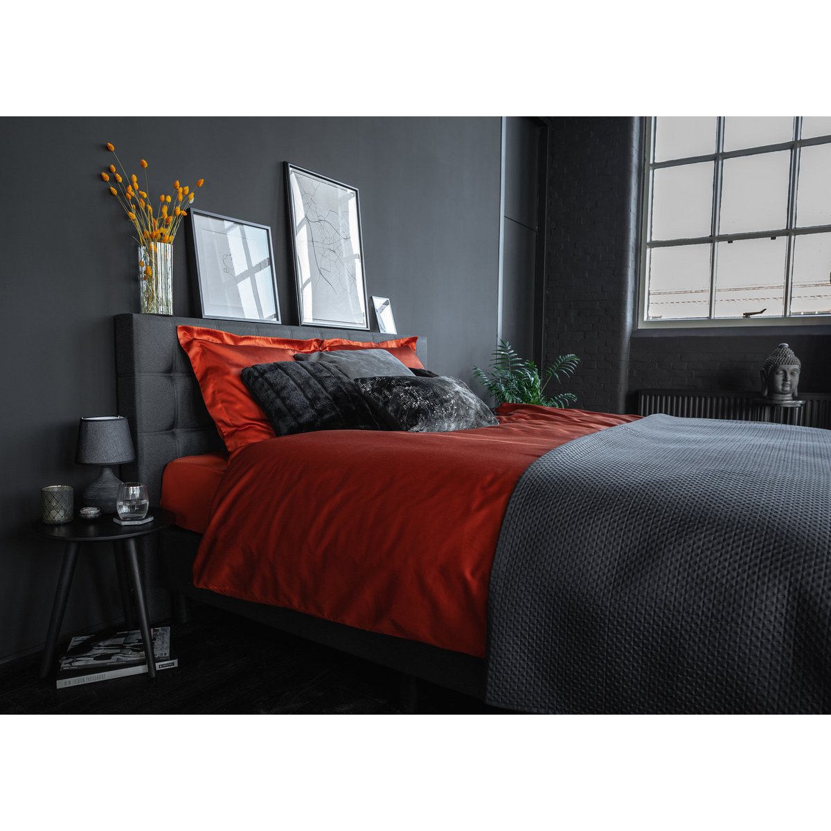 100% Cotton Satin Duvet Cover Set Indian Spice