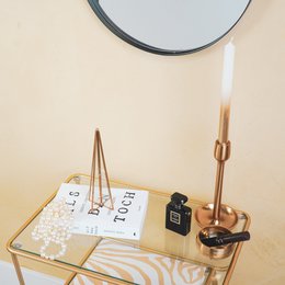 Sapin de Noël - Métal/Verre - Or - 5,5x20cm