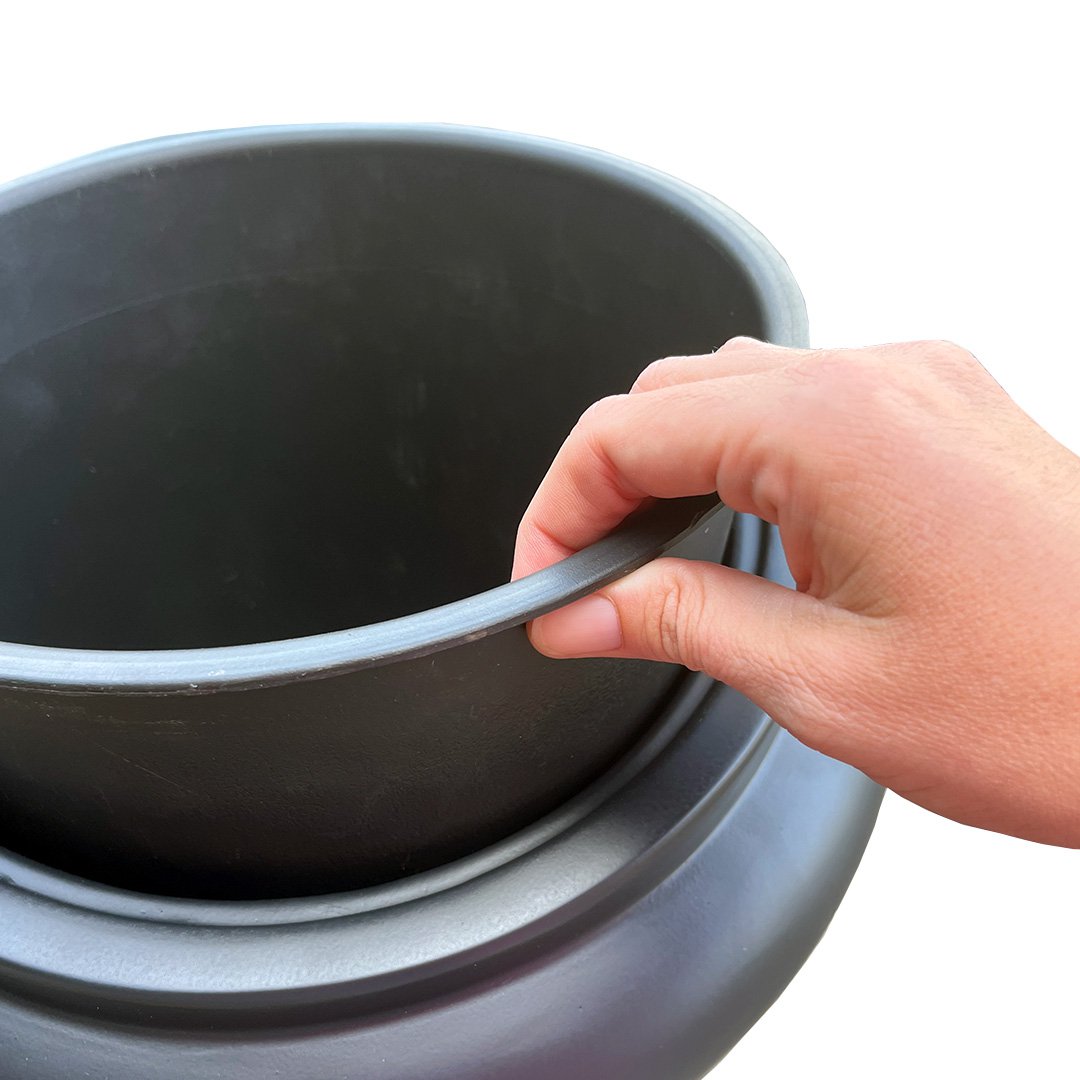 Plantnenpot - Horsens rau schwarz