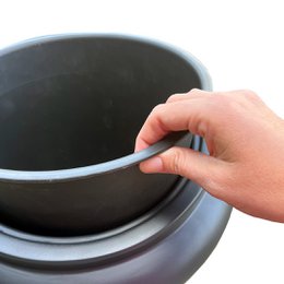 Plantnenpot - Horsens rau schwarz