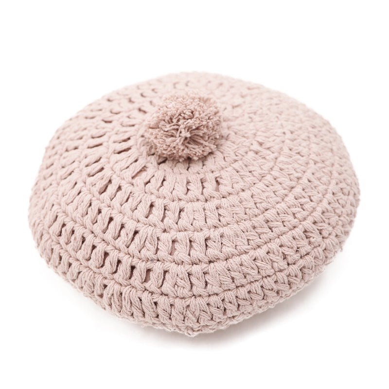 LENKA ROSE NUDE round crochet cushion
