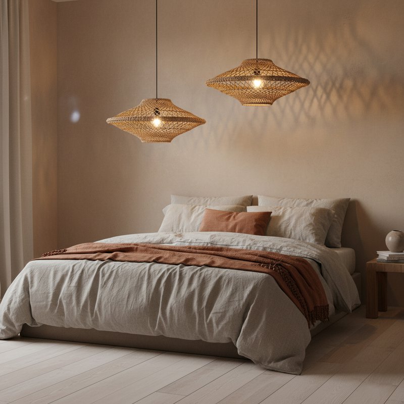 Corda Hanging Lamp Naturel Medium