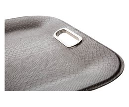Comprimé en cuir synthétique Croco Taupe en cuir synthétique
