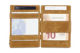 Wallet Cavare Coin Pocket Brushed Cognac