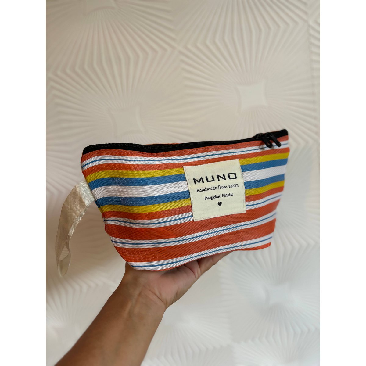 Bolsa de nylon reciclada hecha a mano