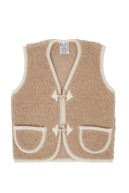 Woolen body warmer - Cappuccino