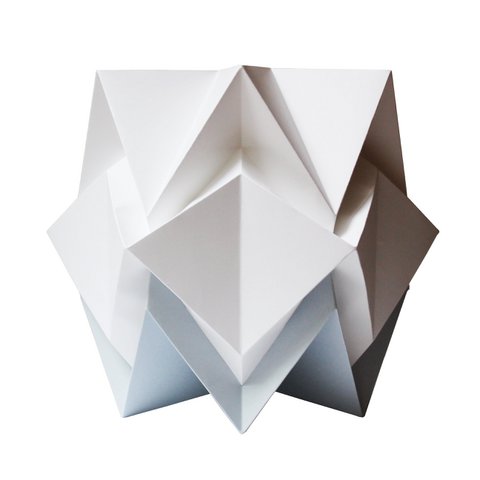 Two-tone Origami Paper Table Lamp - size M