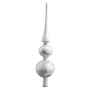 "sneeuwwitje" - punt 31cm | Kerstboomdecoratie wit ijs