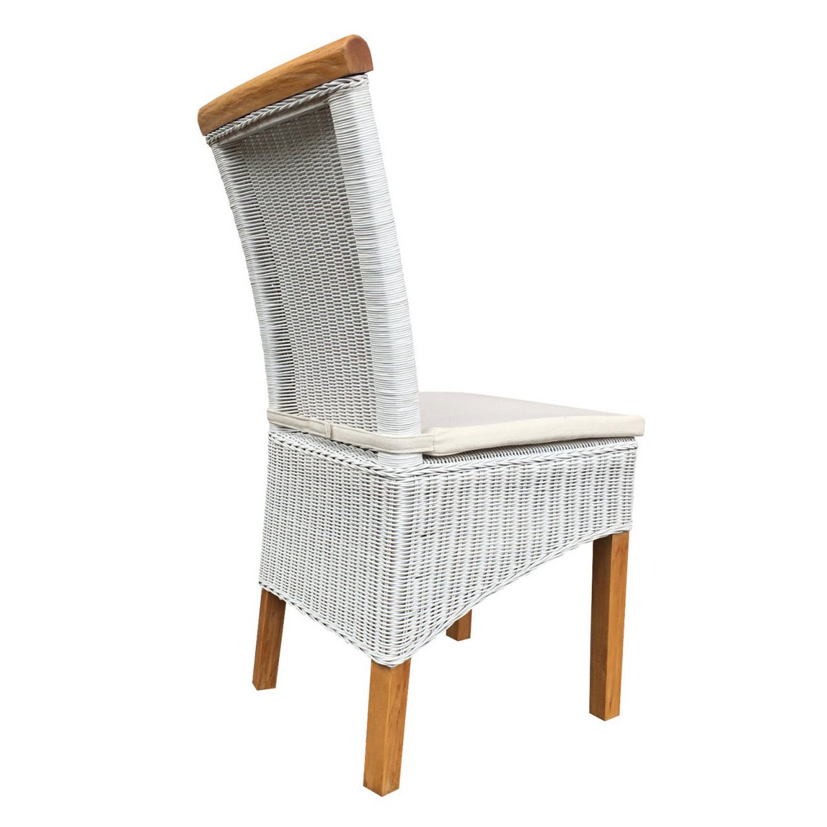 Silla de comedor silla de ratán silla de comedor silla blanca rattan natural nucleus sostenible