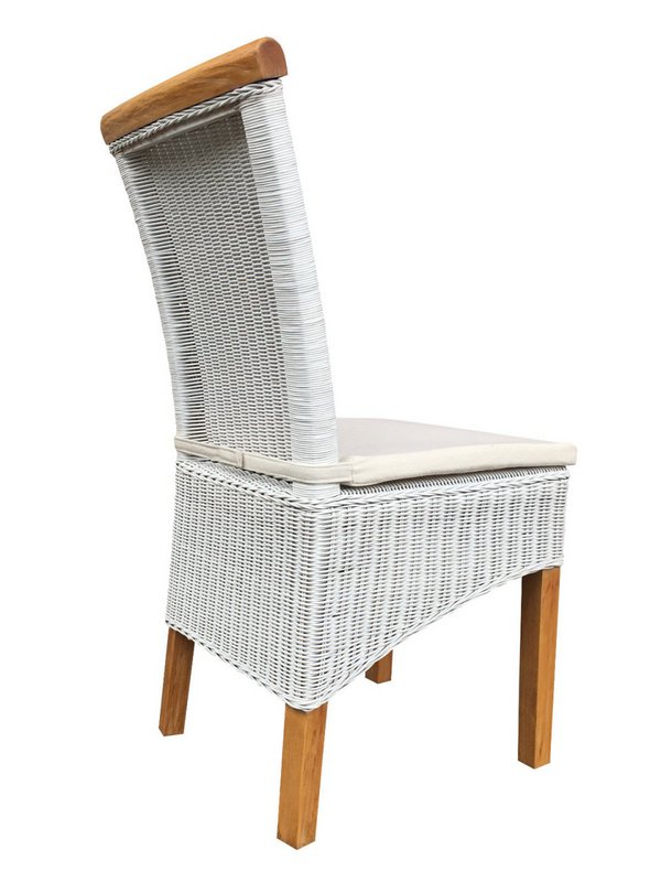 Sedia sala da pranzo sedia rattan sedia da pranzo sedia bianca perth rattan natura nucleo sostenibile